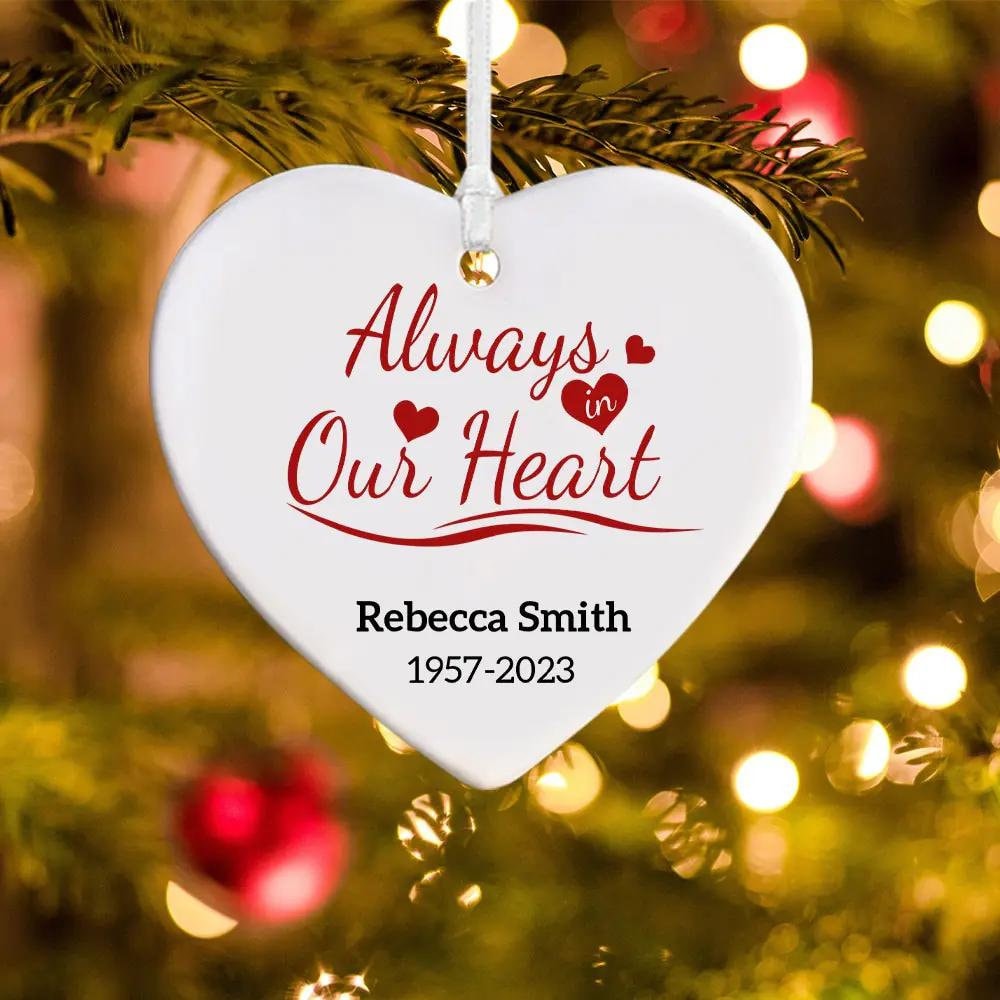 Custom Photo, Name + Year Christmas Tree Decoration