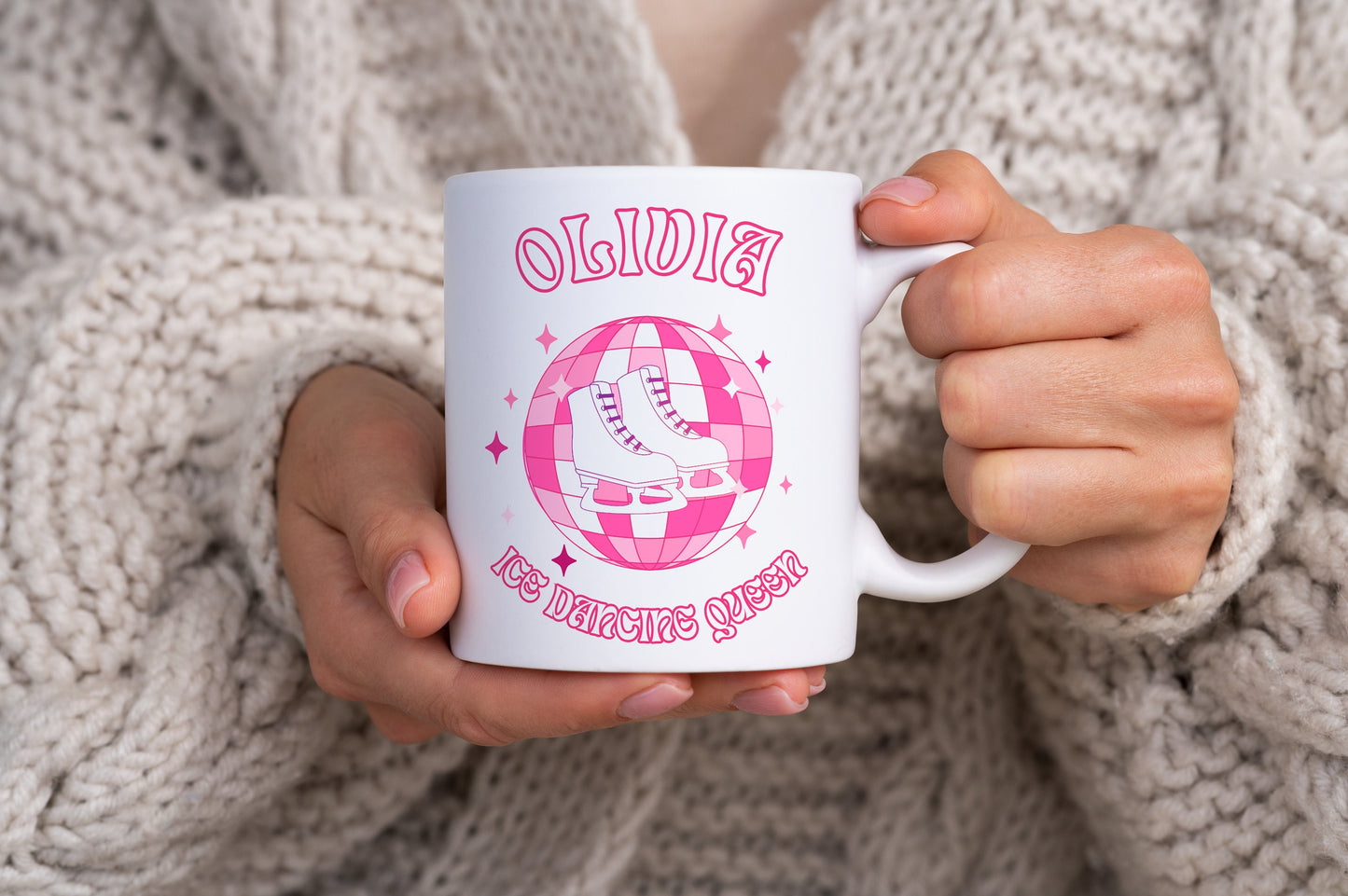 Personalized Named Disco Ice Dancing Queen Mug