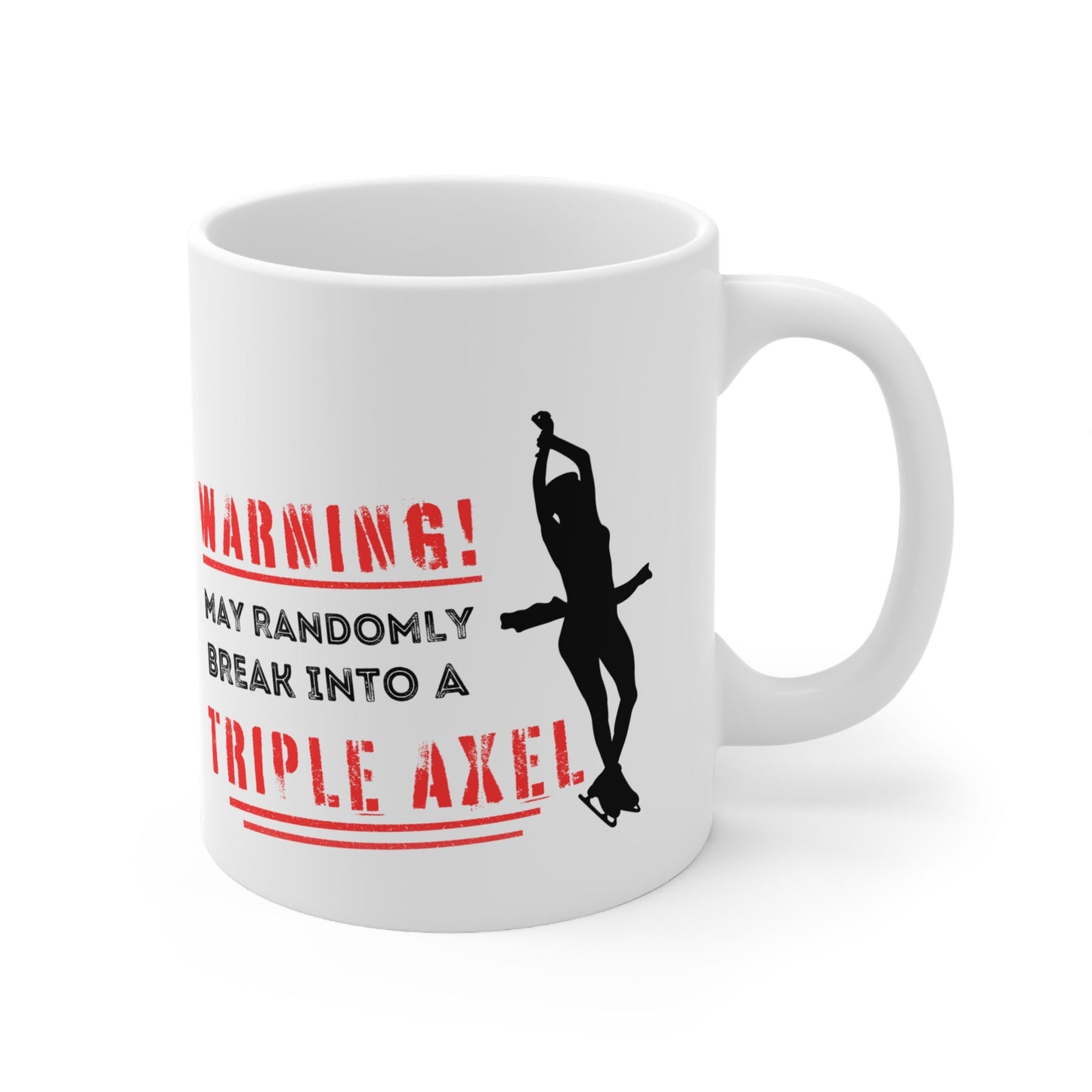 Ice Skating Themed 11oz Ceramic Triple Axel Mug