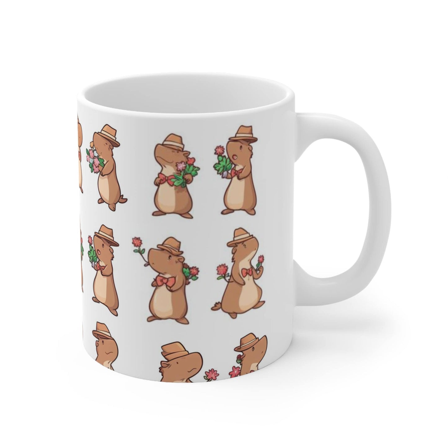 Gentlemen Capybara Print 11oz Ceramic Mug