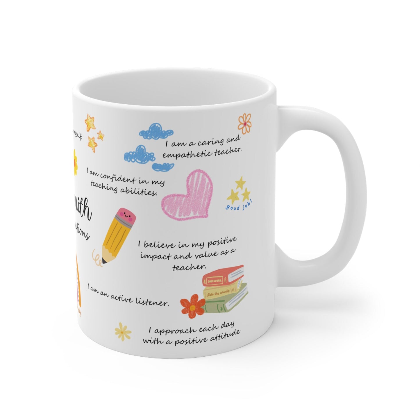 Personalized Teacher Positive Affirmations Mug