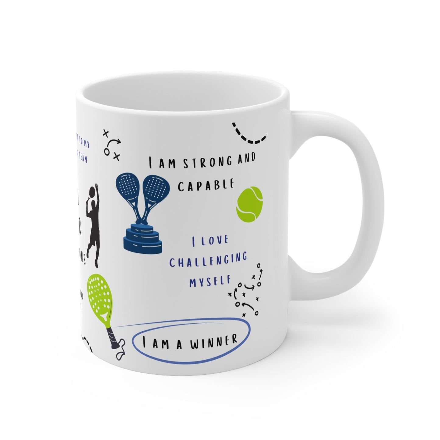 Padel Player Inspirational Affirmations Mug