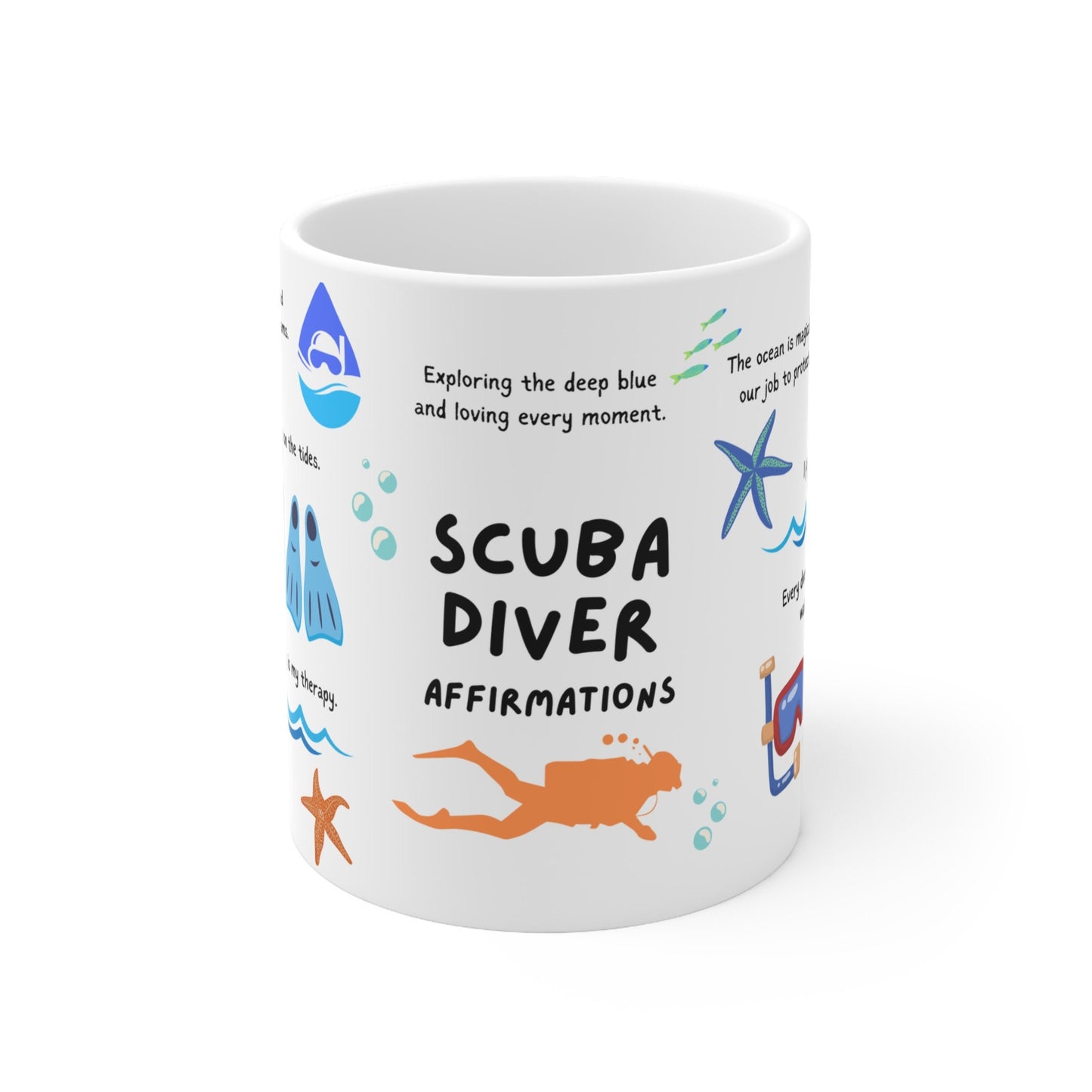 Scuba Diver Inspirational Affirmations Mug