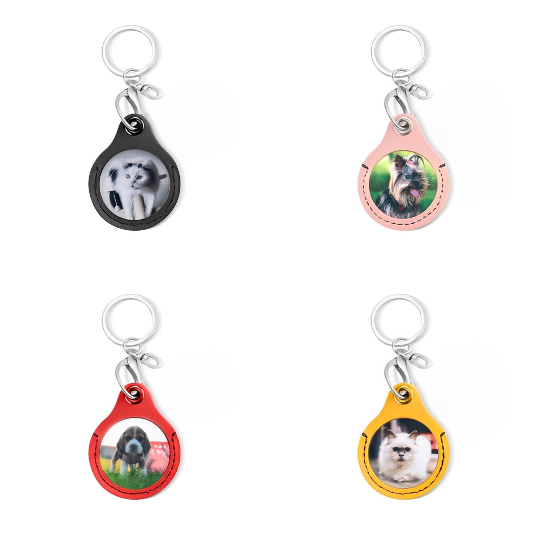 Personalized Pet Photo Leather Keychain