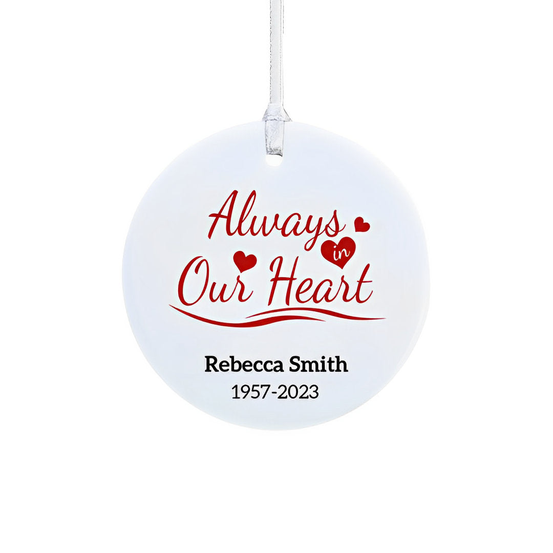 Custom Photo, Name + Year Christmas Tree Decoration