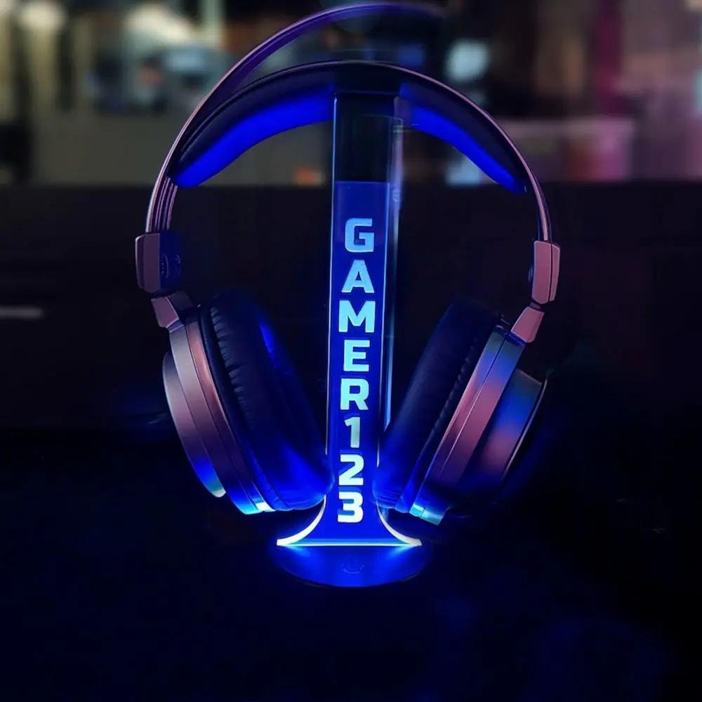Personalized Gamertag Headphone Stand