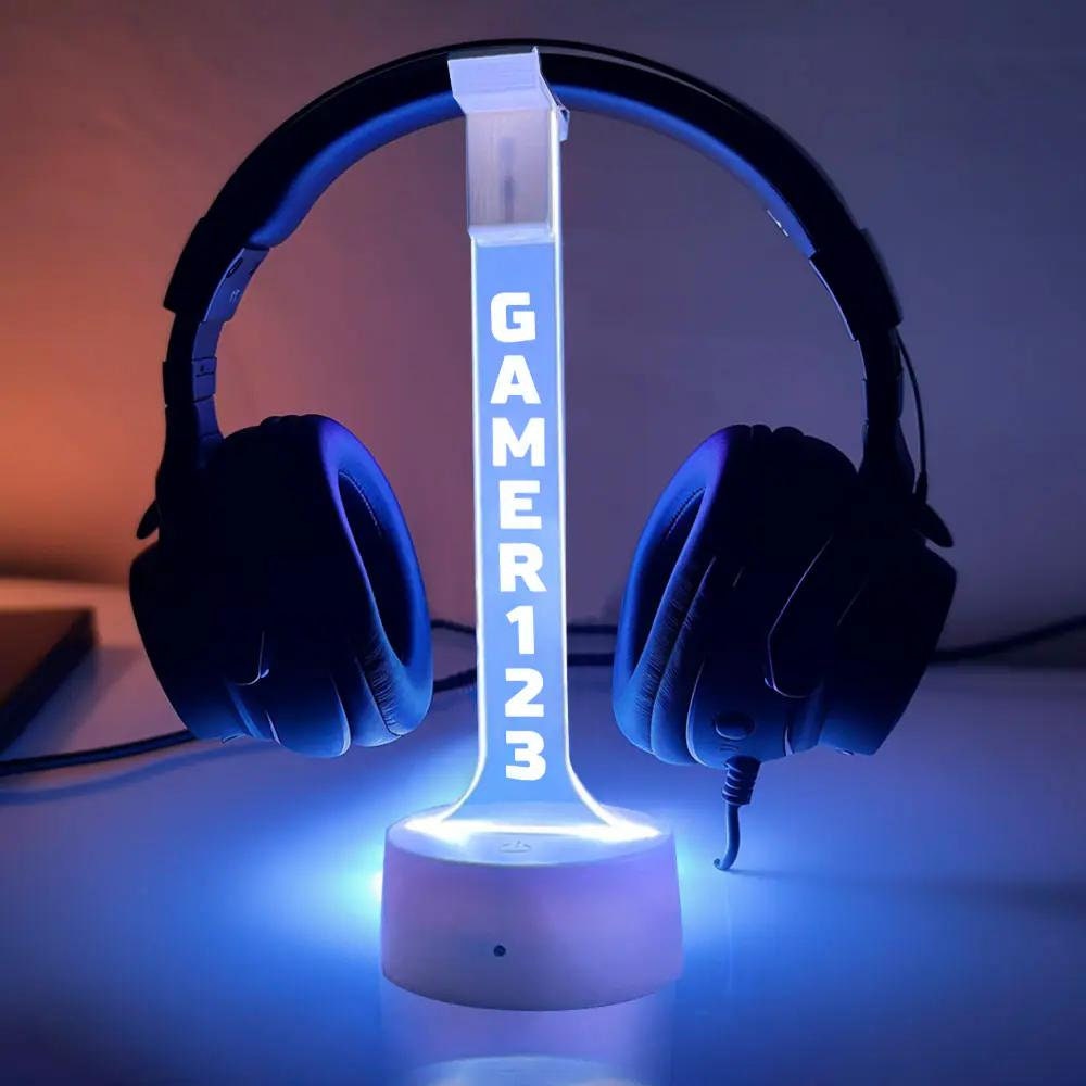 Personalized Gamertag Headphone Stand