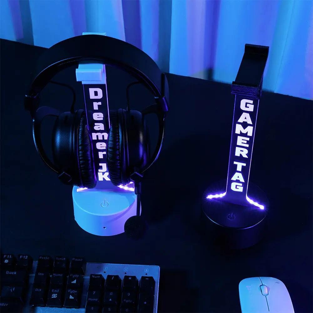 Personalized Gamertag Headphone Stand