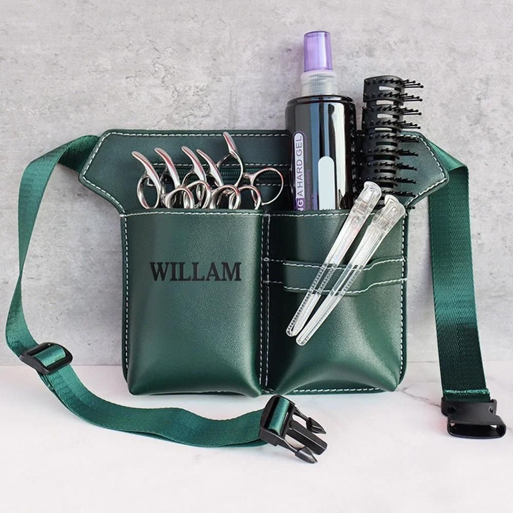 Custom Name Leather Hairdresser Belt Bag