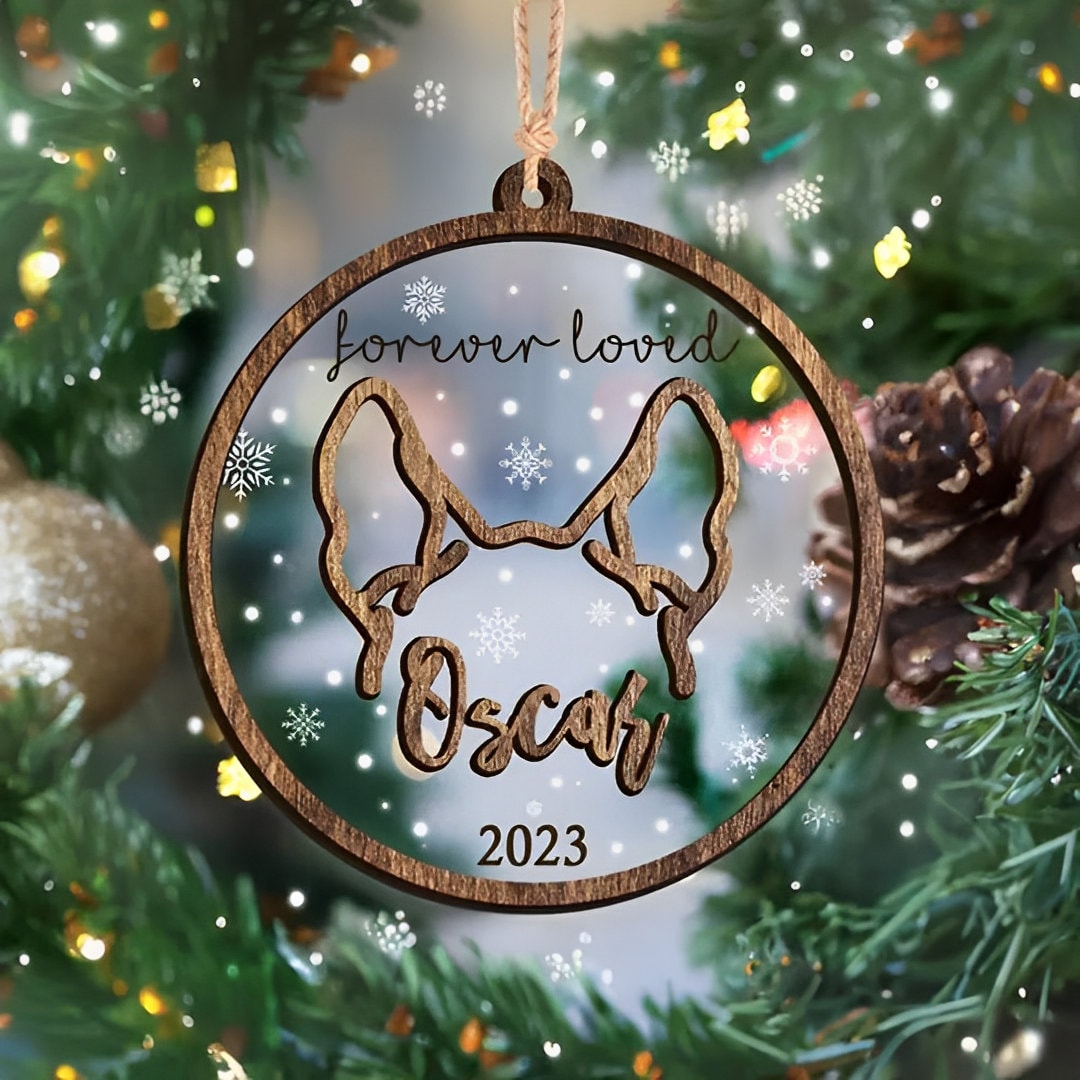 Personalized Dog Ear Ornament