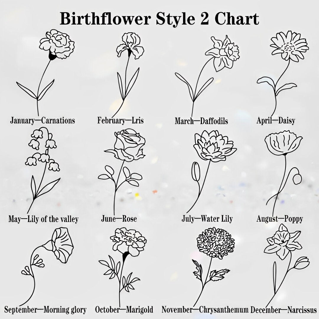 Custom Wooden Engraved Birth Flower Ring Box