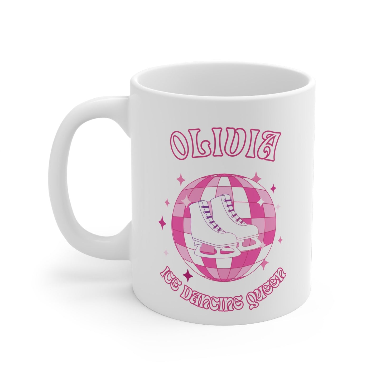 Personalized Named Disco Ice Dancing Queen Mug