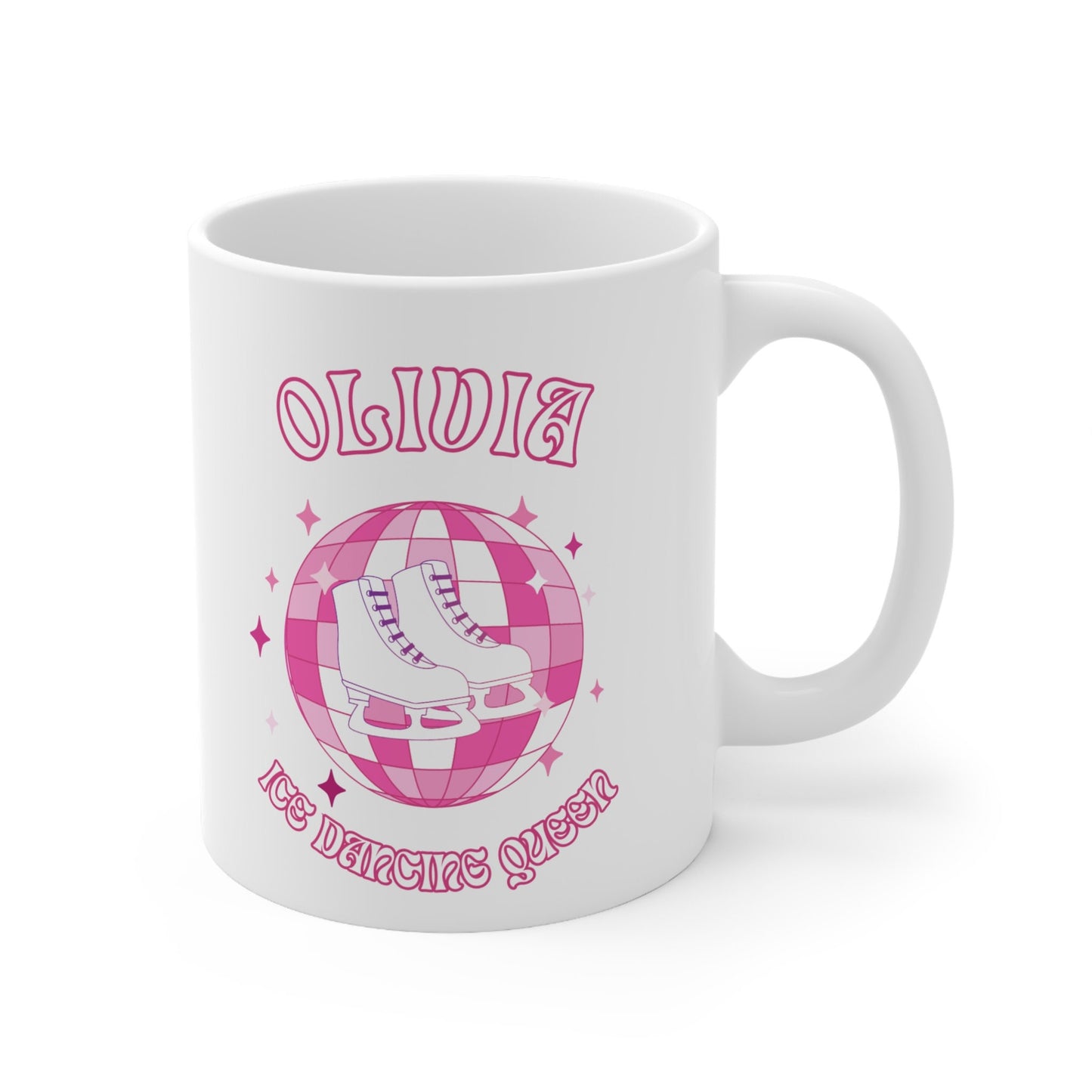 Personalized Named Disco Ice Dancing Queen Mug