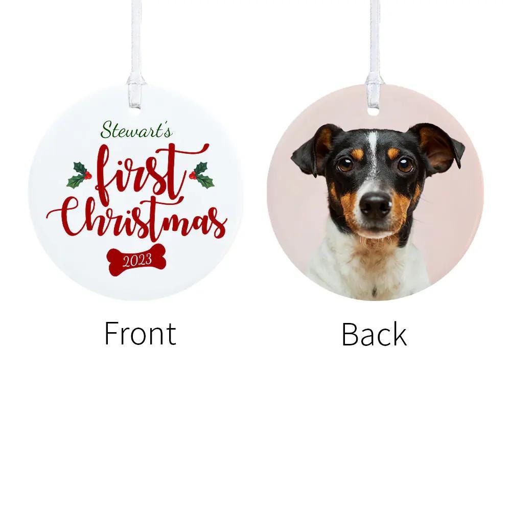 Personalized First Christmas Ornament for New Pet