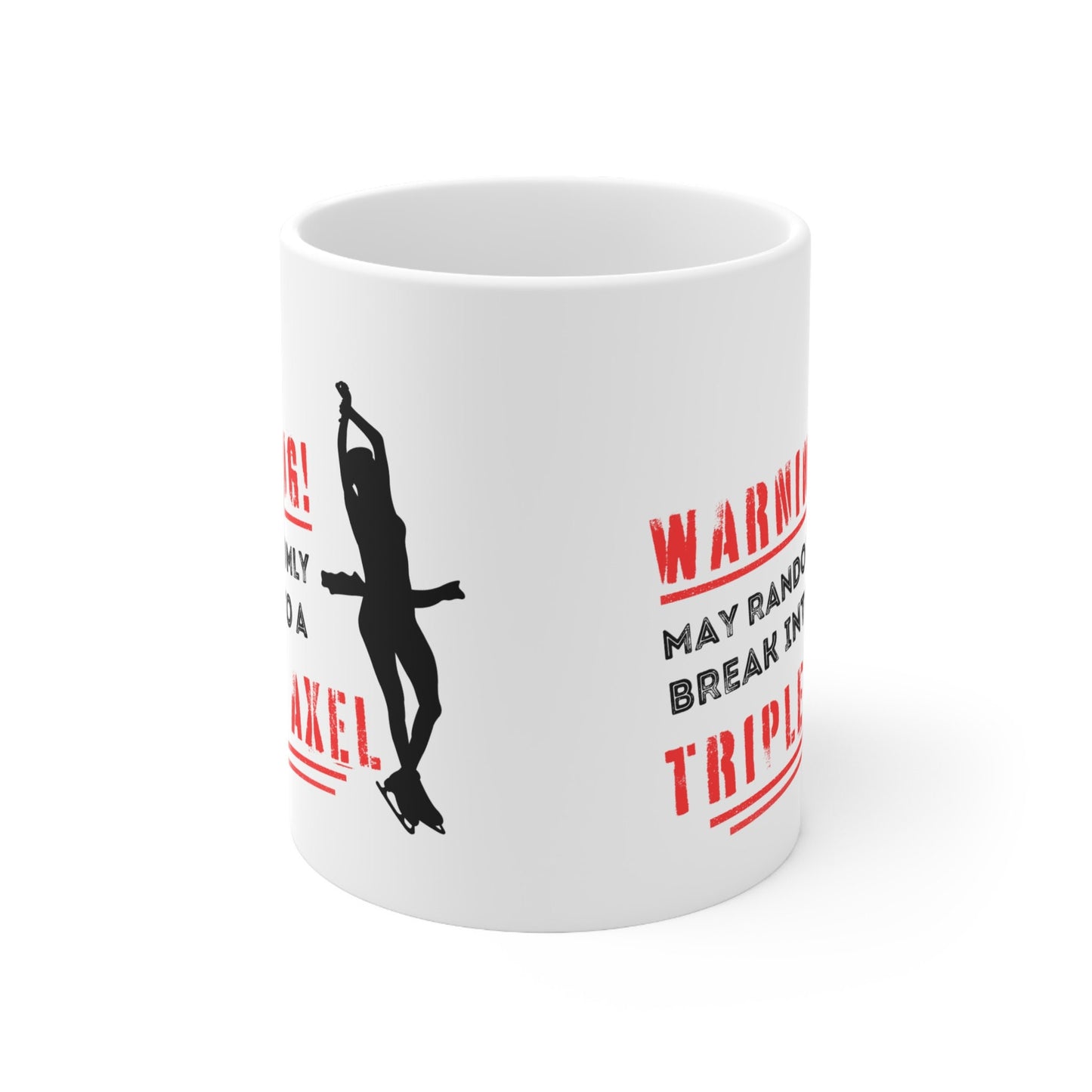 Ice Skating Themed 11oz Ceramic Triple Axel Mug