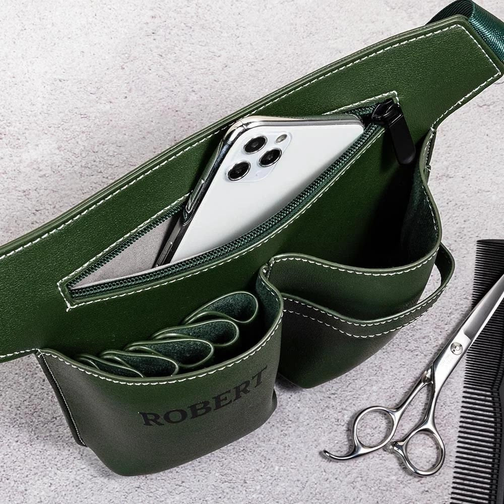 Custom Name Leather Hairdresser Belt Bag