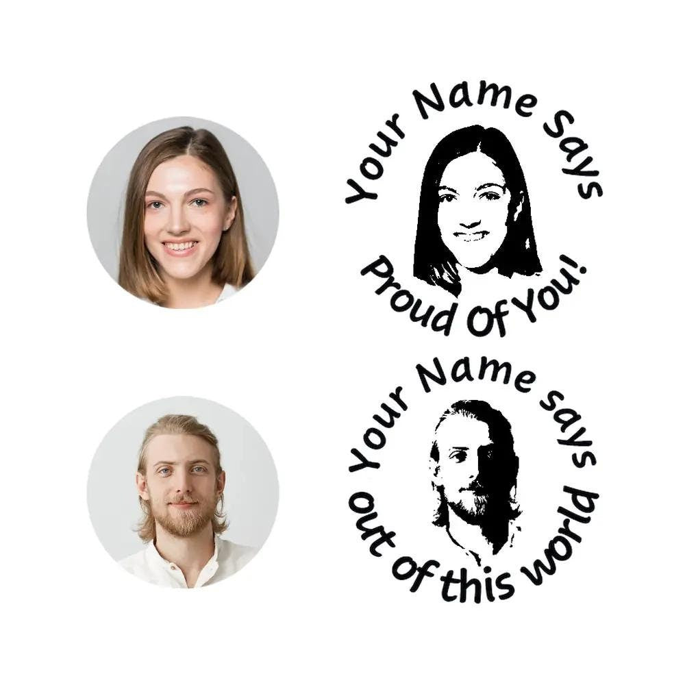 Custom Portrait Teacher Stamp