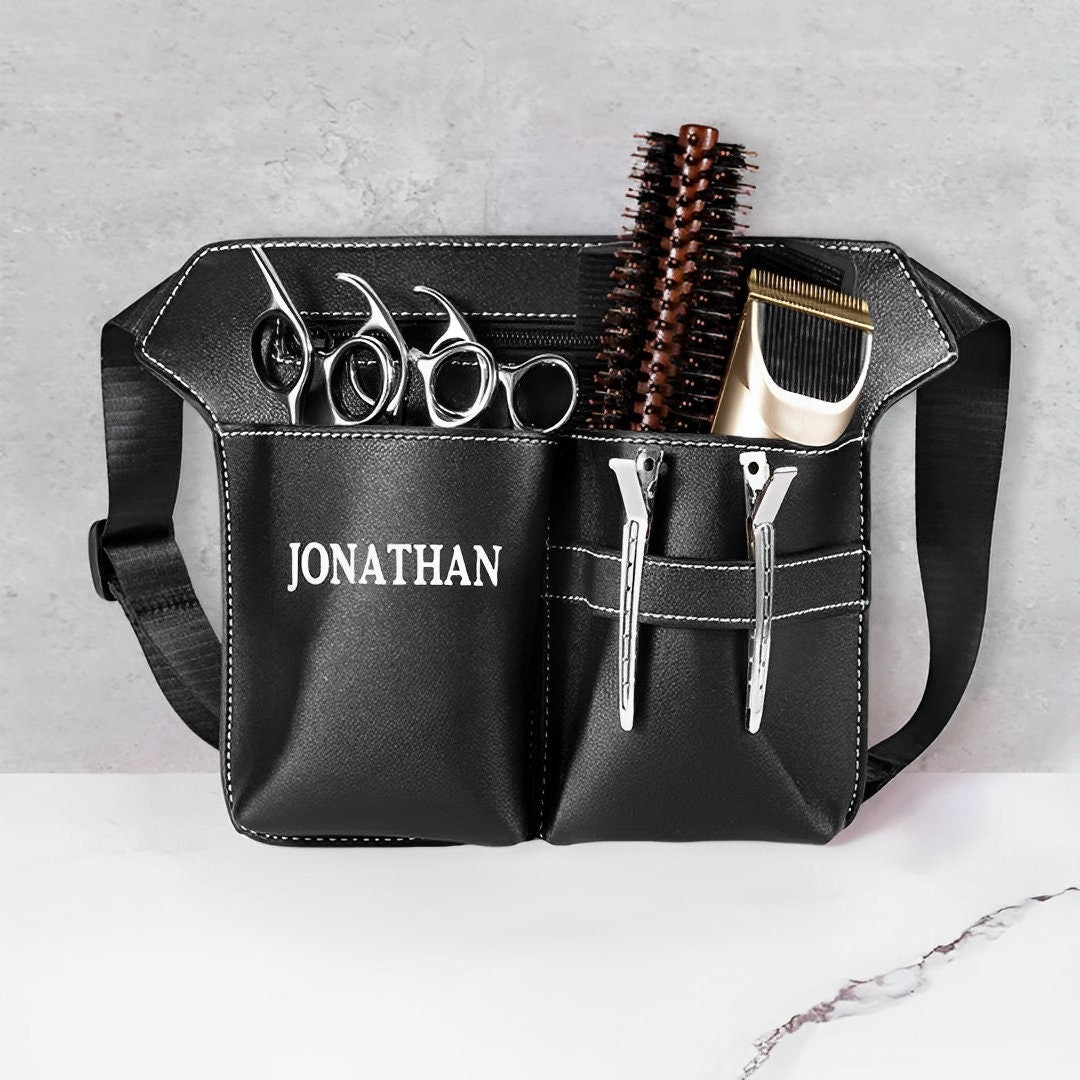 Custom Name Leather Hairdresser Belt Bag