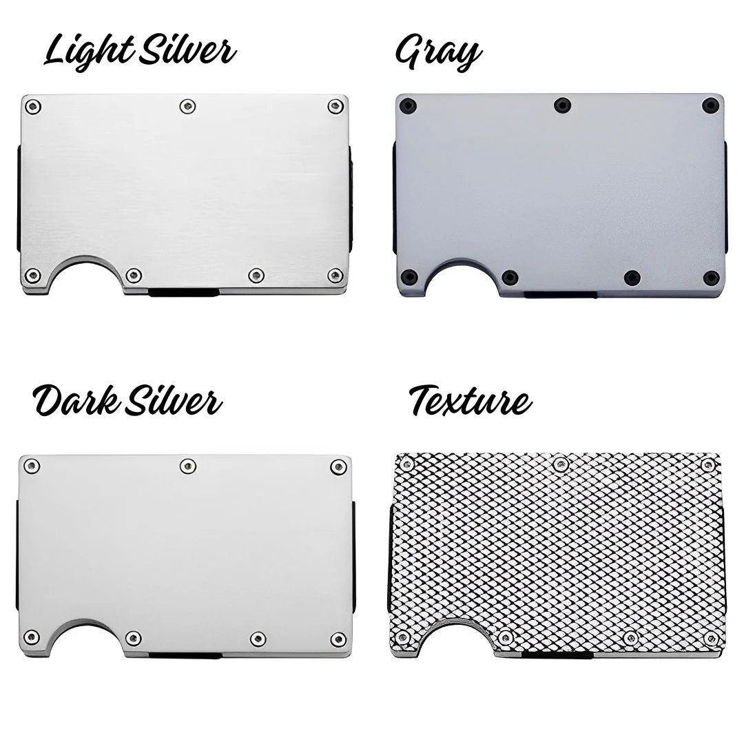 Personalized Ultra Slim Men's Money Clip and Card Holder in Aluminium Alloy