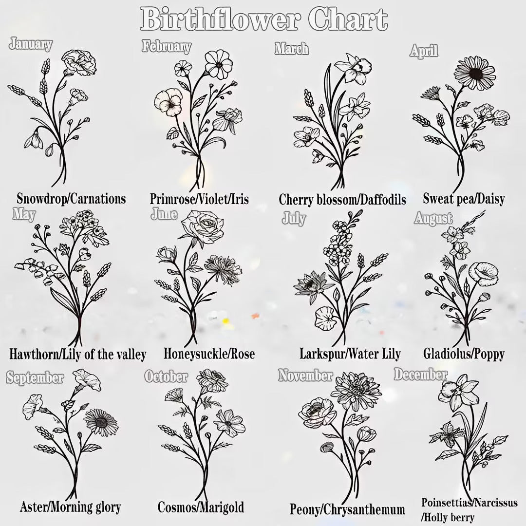 Birth Flower Bouquet Passport Holder + Custom Name and Inside Message