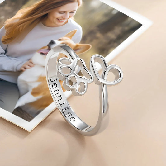 Custom Name Engraved Pet Ring