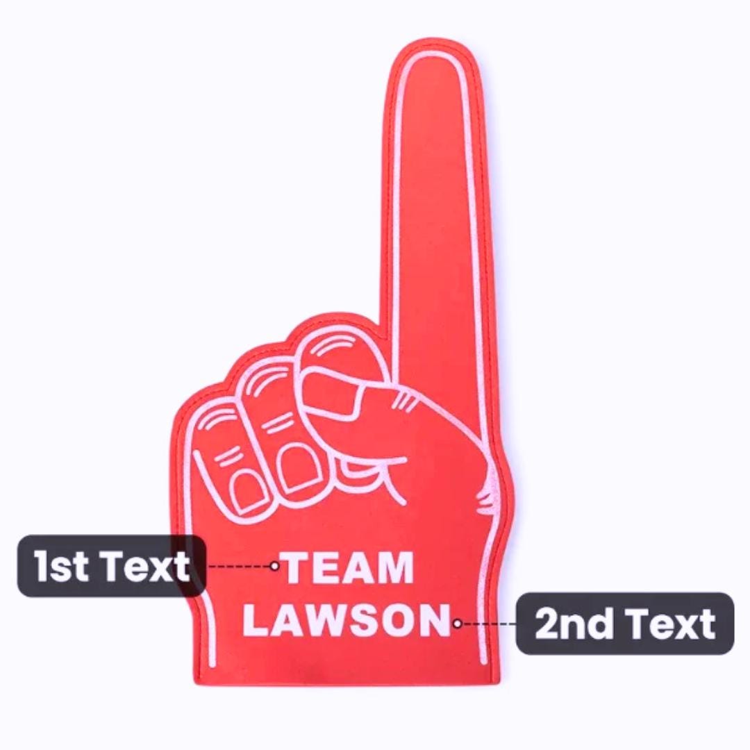 Custom Text Foam Finger