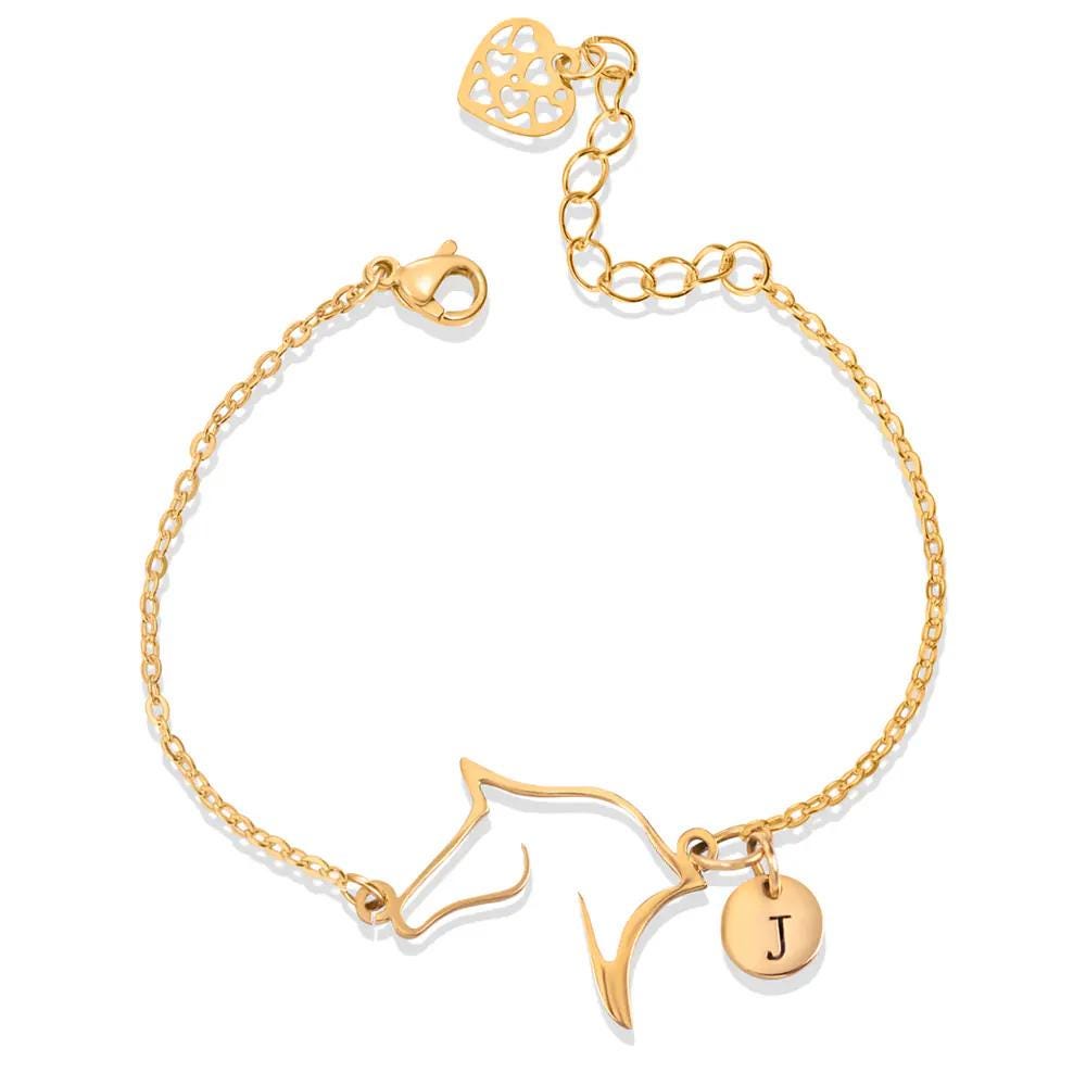 Custom Initial Horse Silhouette Bracelet