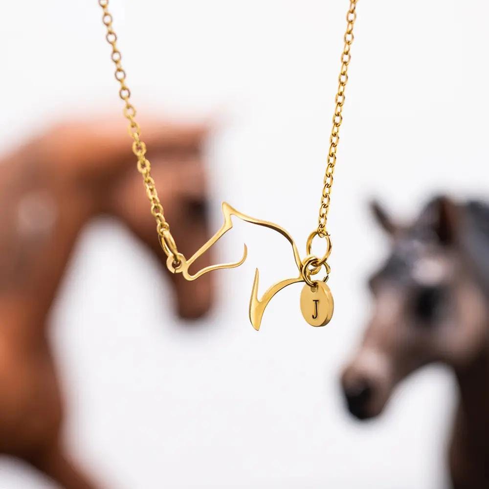 Custom Initial Horse Silhouette Bracelet