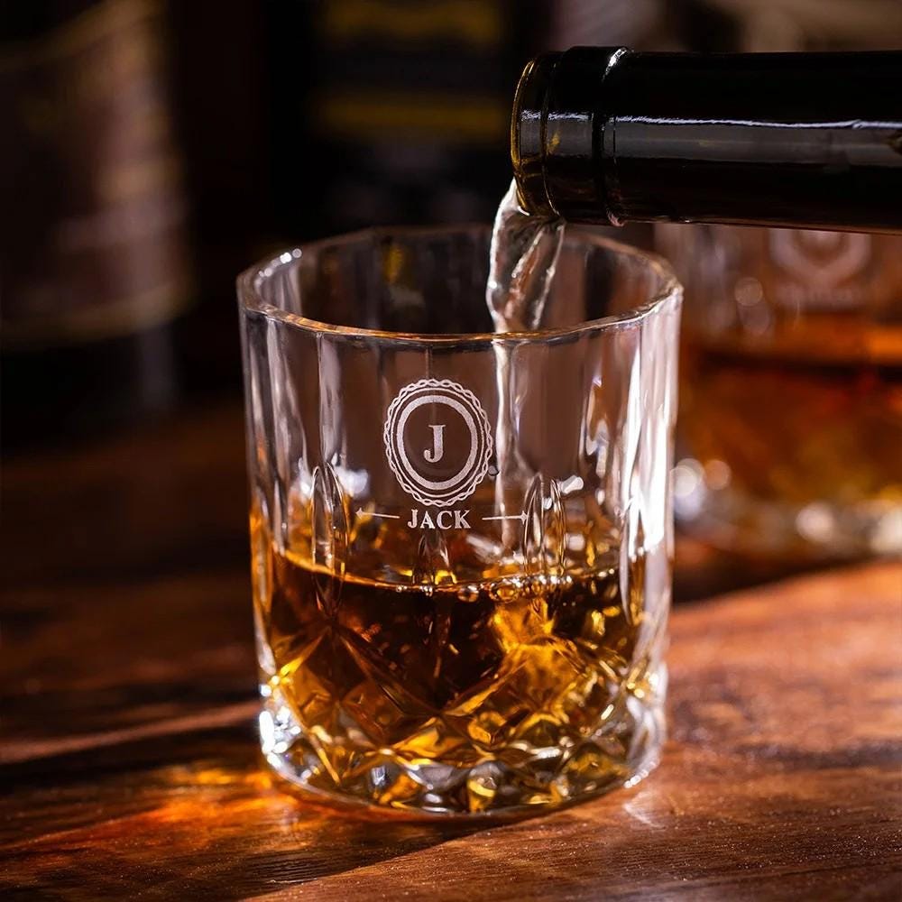 Personalized Name Engraved 10oz Whiskey Glass