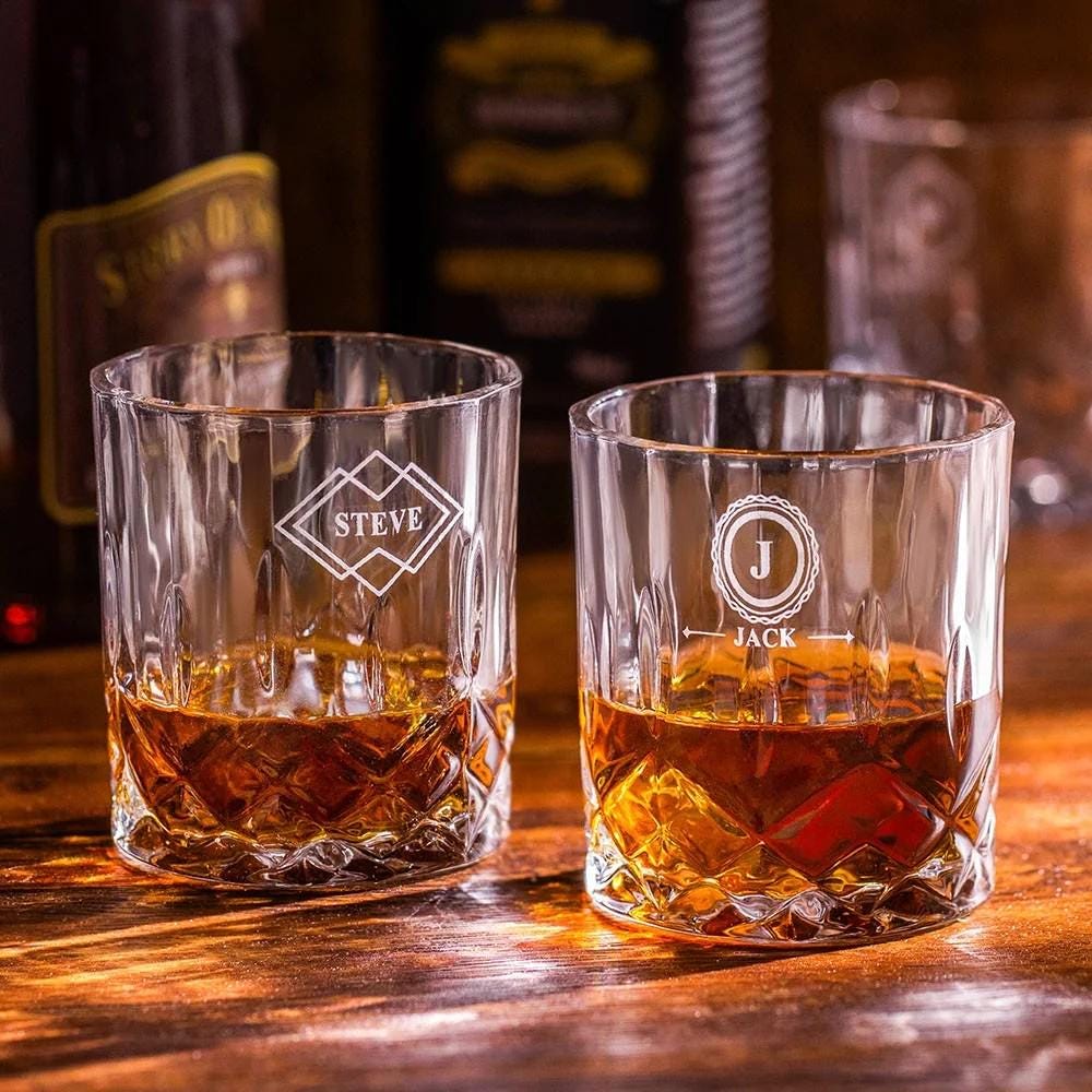 Personalized Name Engraved 10oz Whiskey Glass