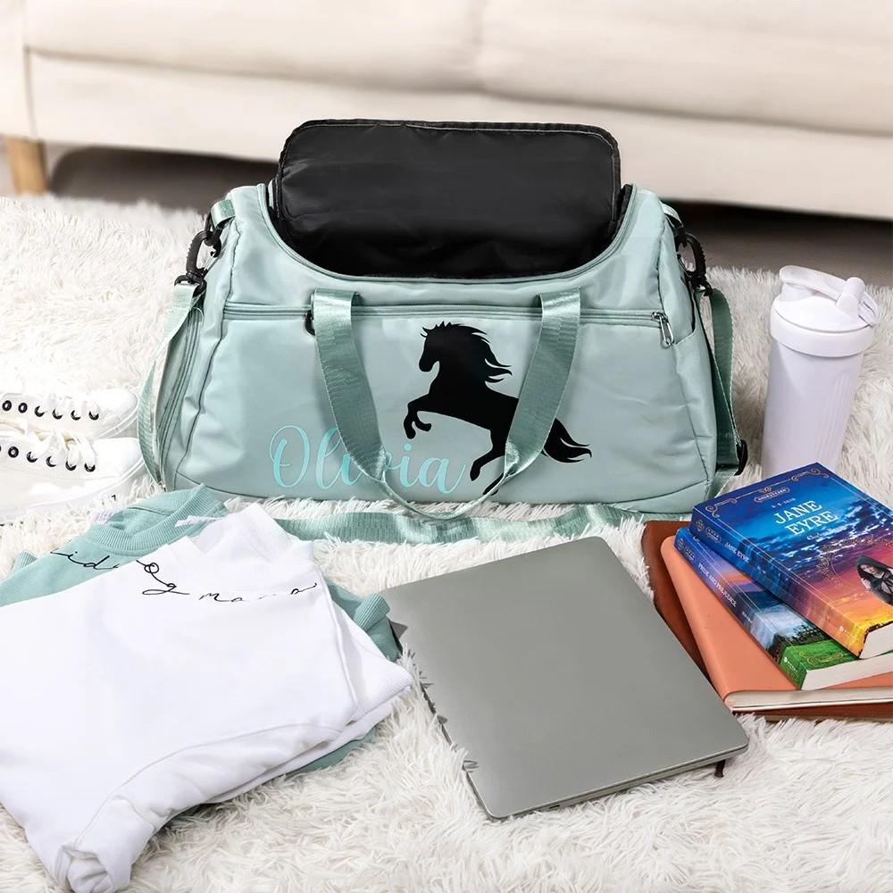 Personalized Name Horse Duffle Bag
