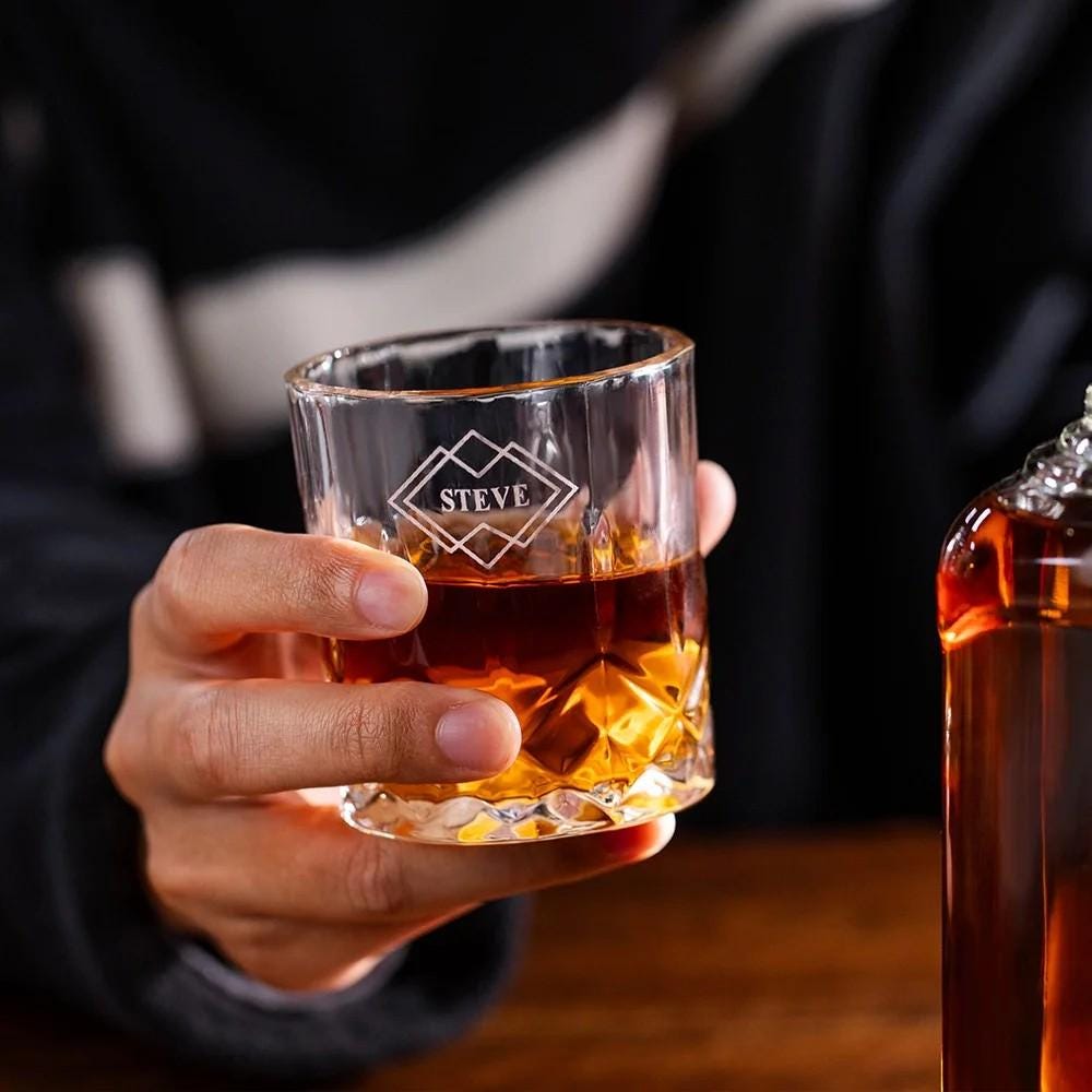 Personalized Name Engraved 10oz Whiskey Glass