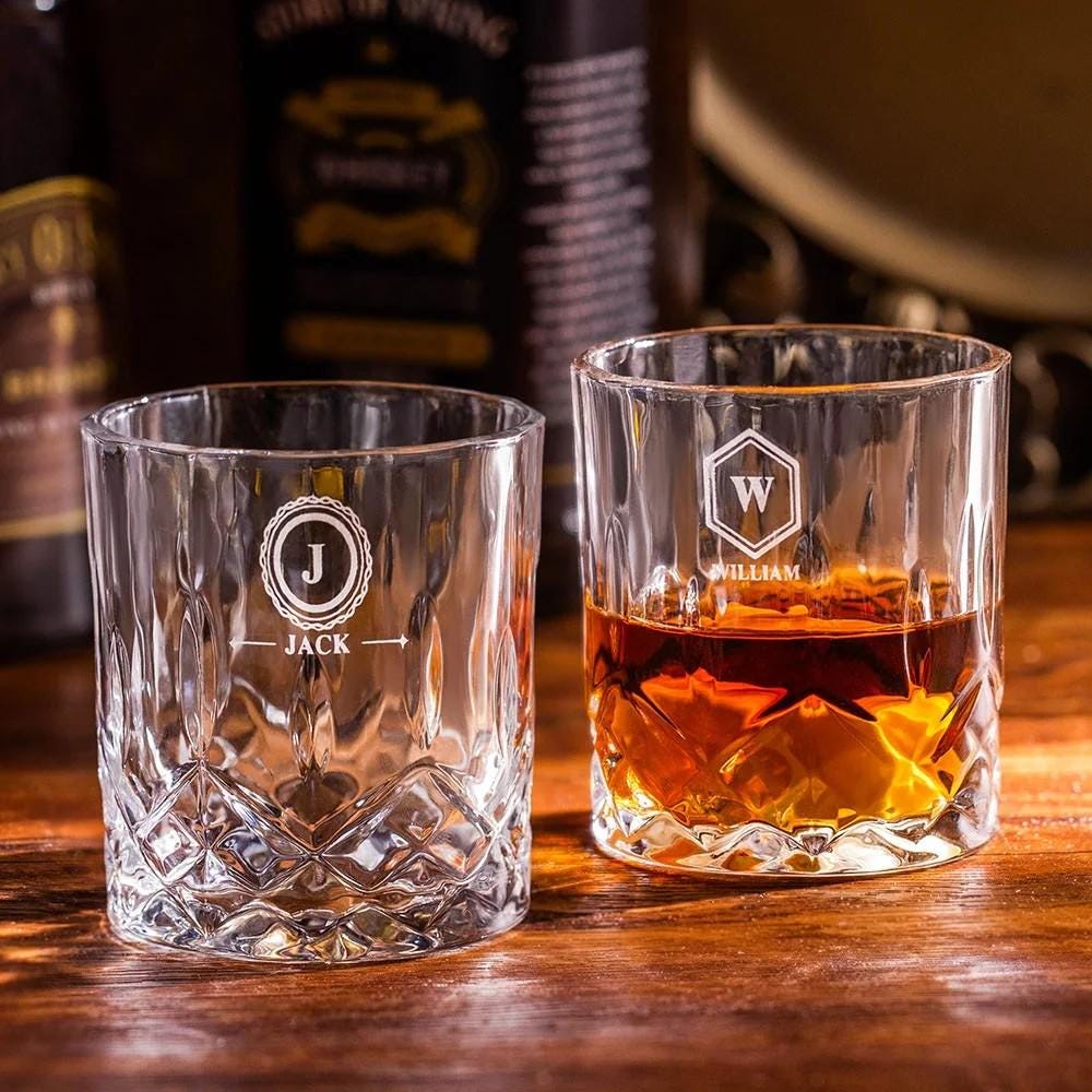 Personalized Name Engraved 10oz Whiskey Glass