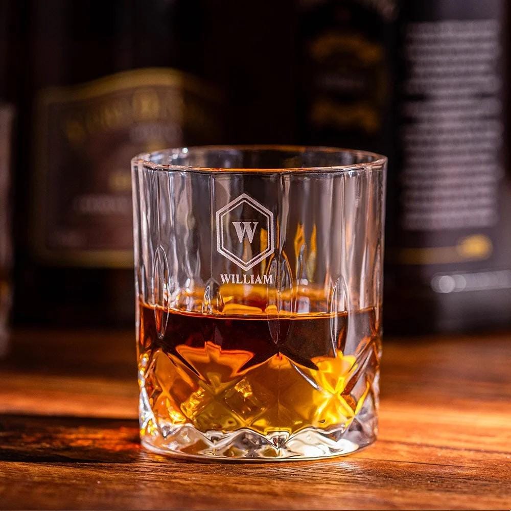 Personalized Name Engraved 10oz Whiskey Glass