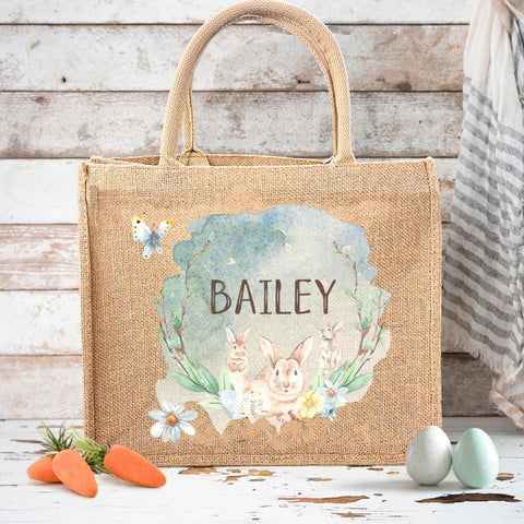 Personalized Easter Bunny Tote Bag