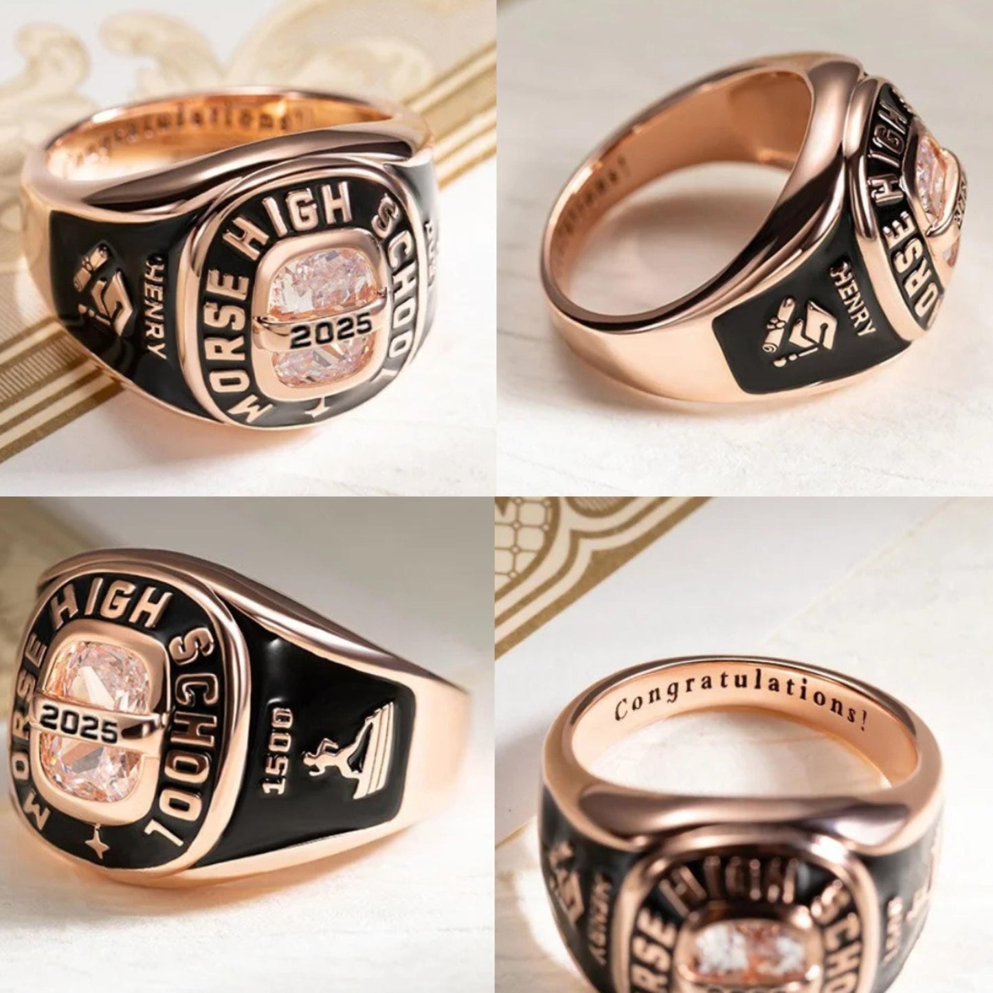 Custom Birthstone Class Ring for Men