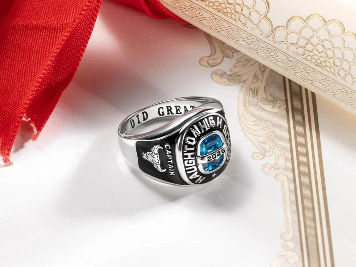 Custom Birthstone Class Ring for Men