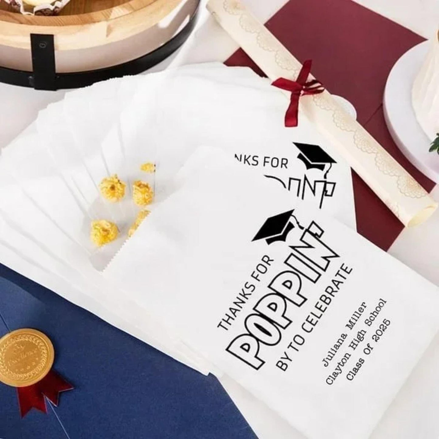 Custom Name Graduation Favor Bags