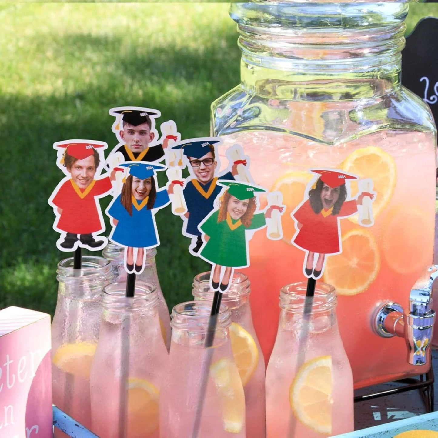 Personalized Face Photo Graduation Drink Stirrer
