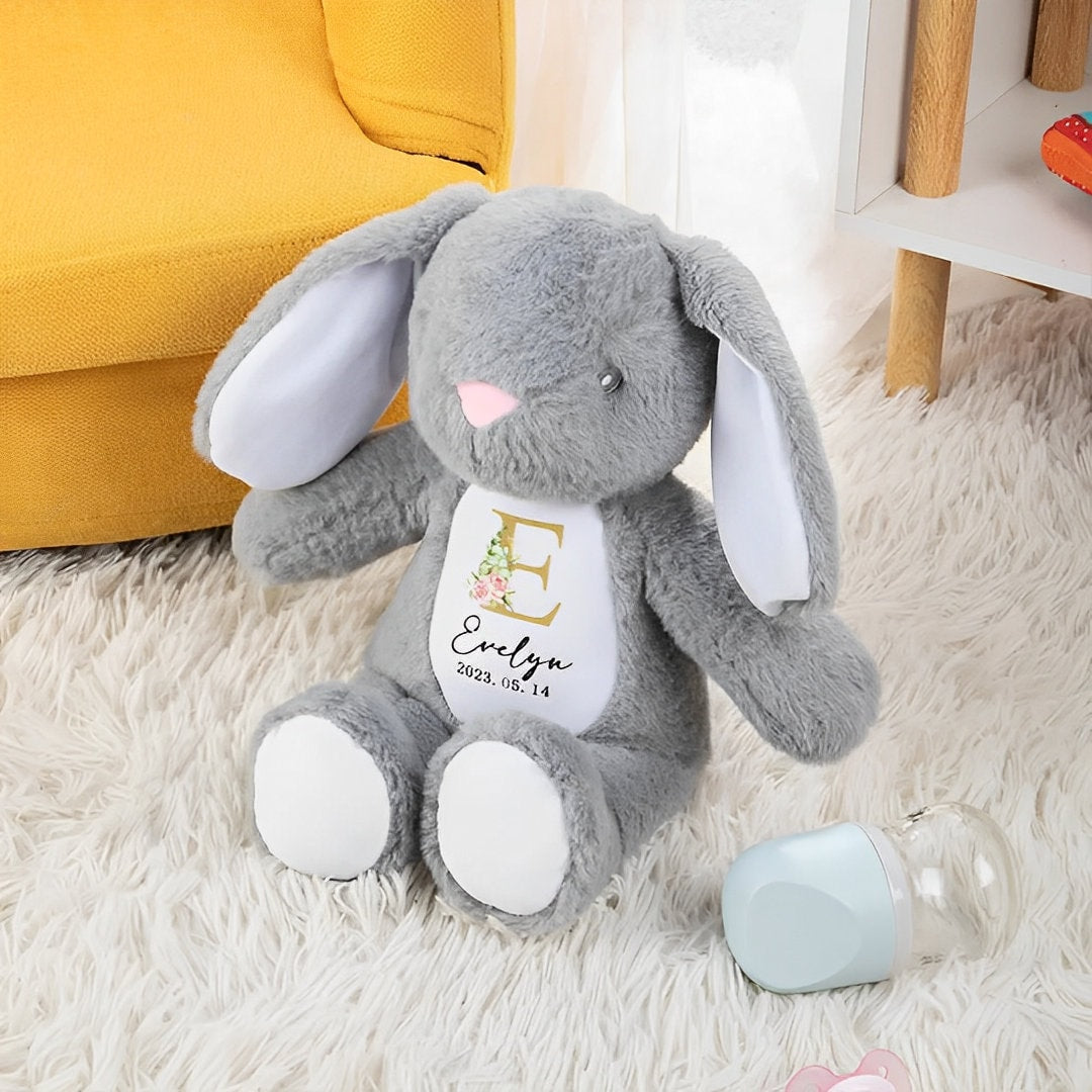 Personalized Name & Initial Bunny Plush Toy
