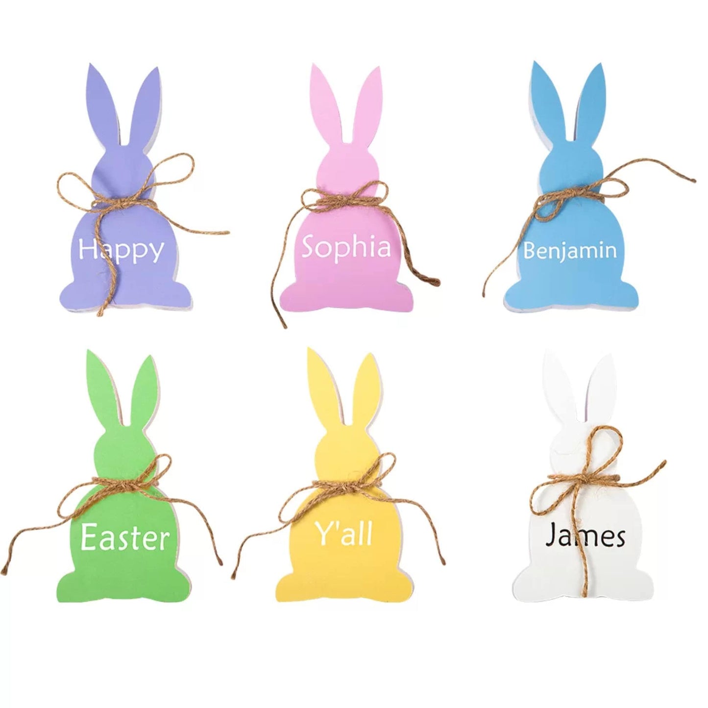Personalized Name Easter Bunny Decoration