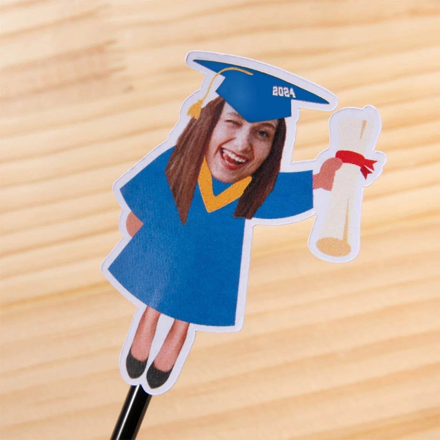 Personalized Face Photo Graduation Drink Stirrer