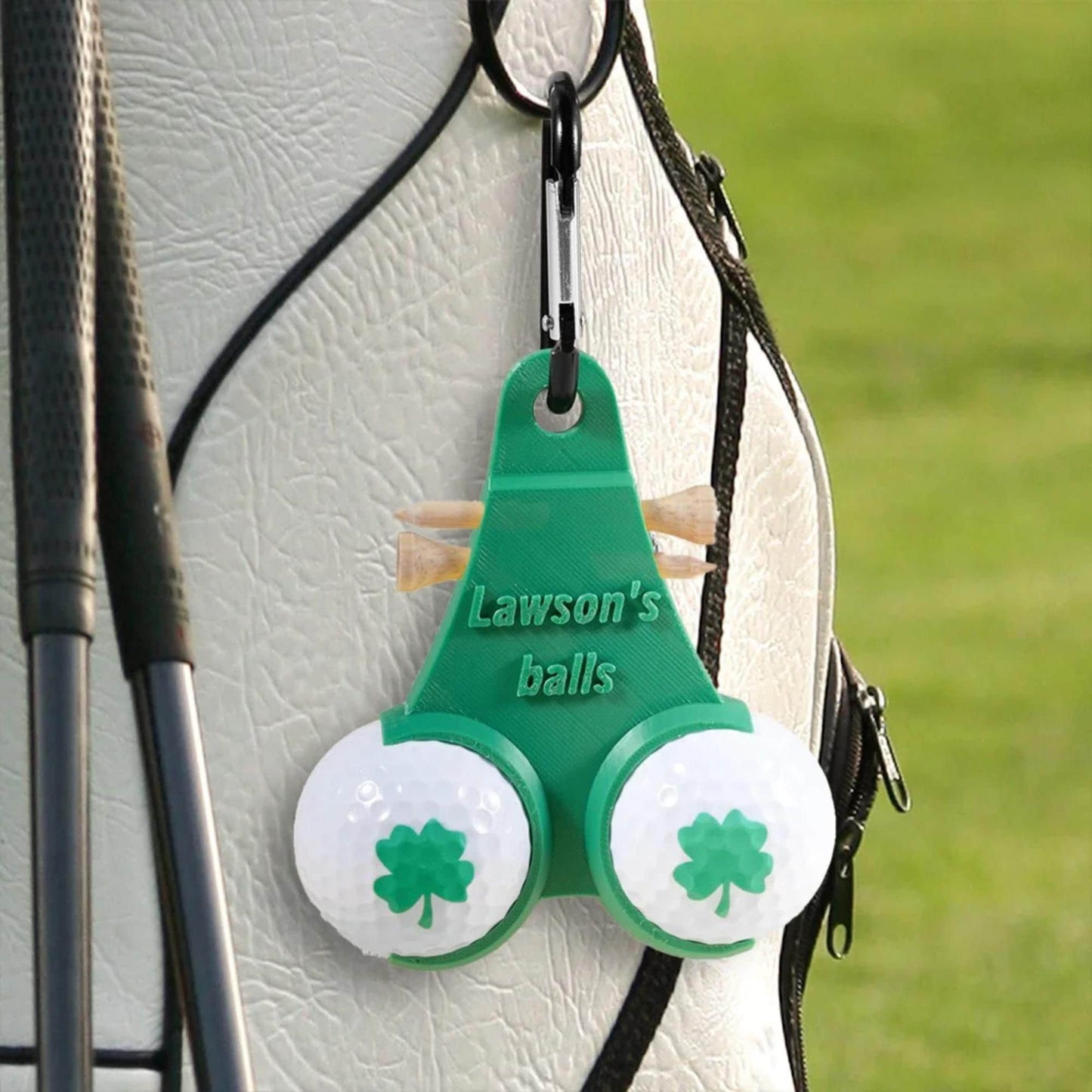 Personalized 3D Printed Golf Ball & Tees Holder