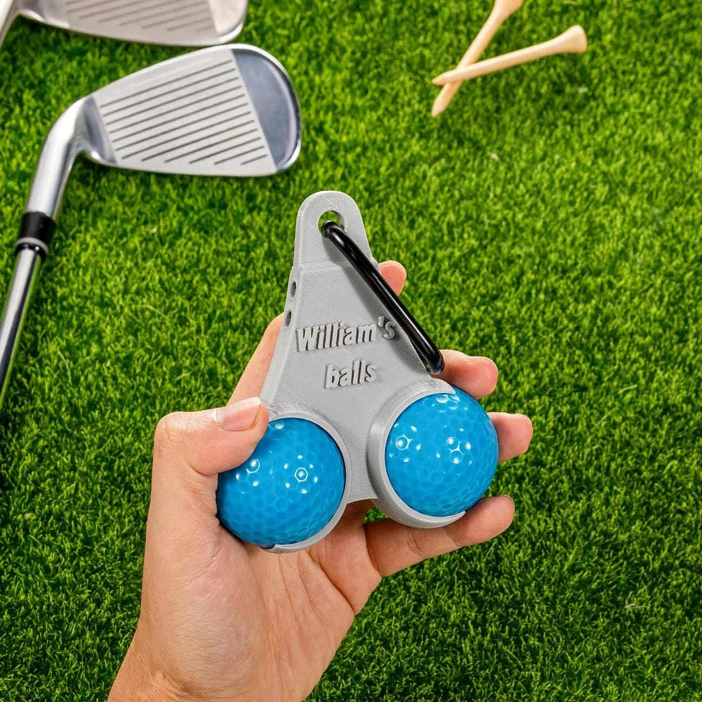 Personalized 3D Printed Golf Ball & Tees Holder