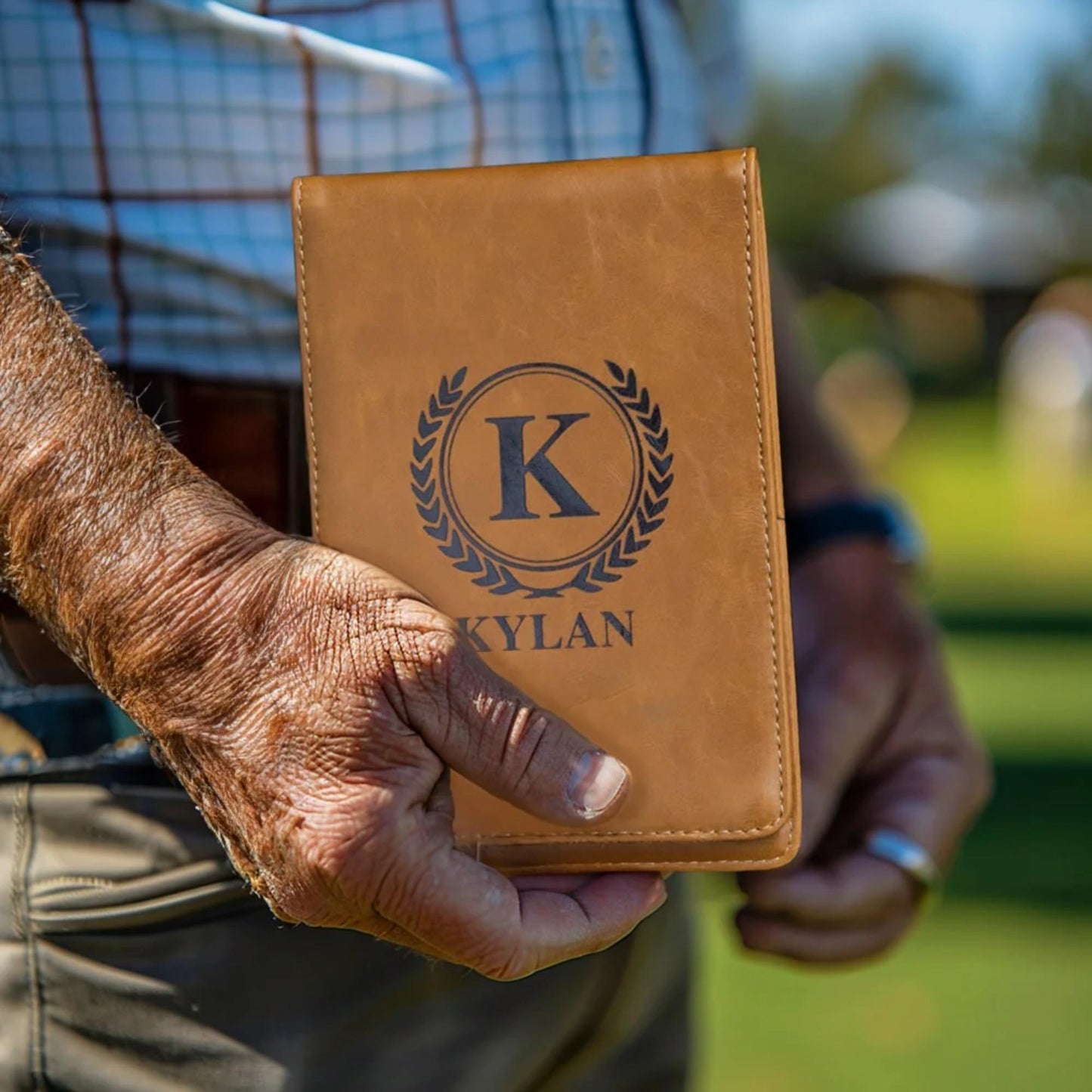 Personalized PU Leather Golf Scorecard Holder
