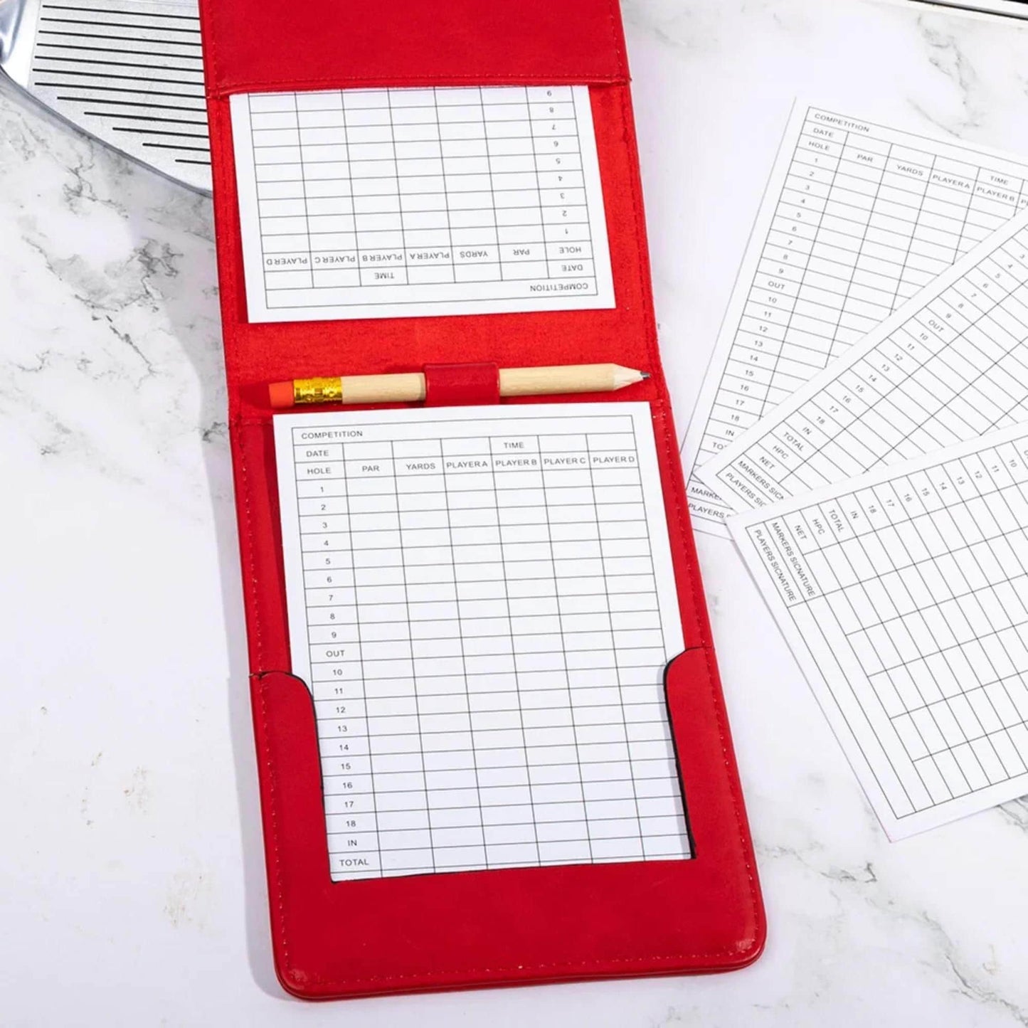Personalized PU Leather Golf Scorecard Holder