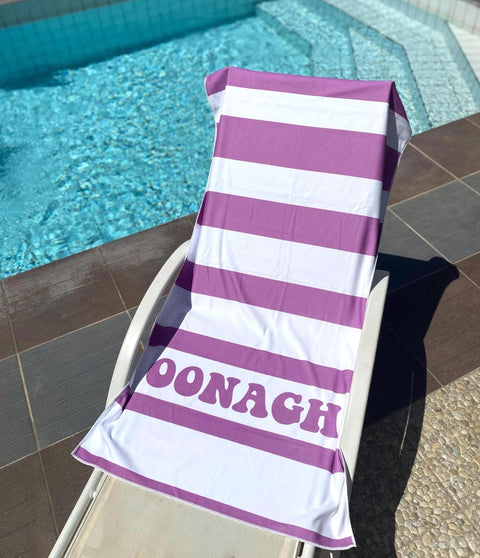 Strandtuch aus Mikrofaser mit individuellem Namen