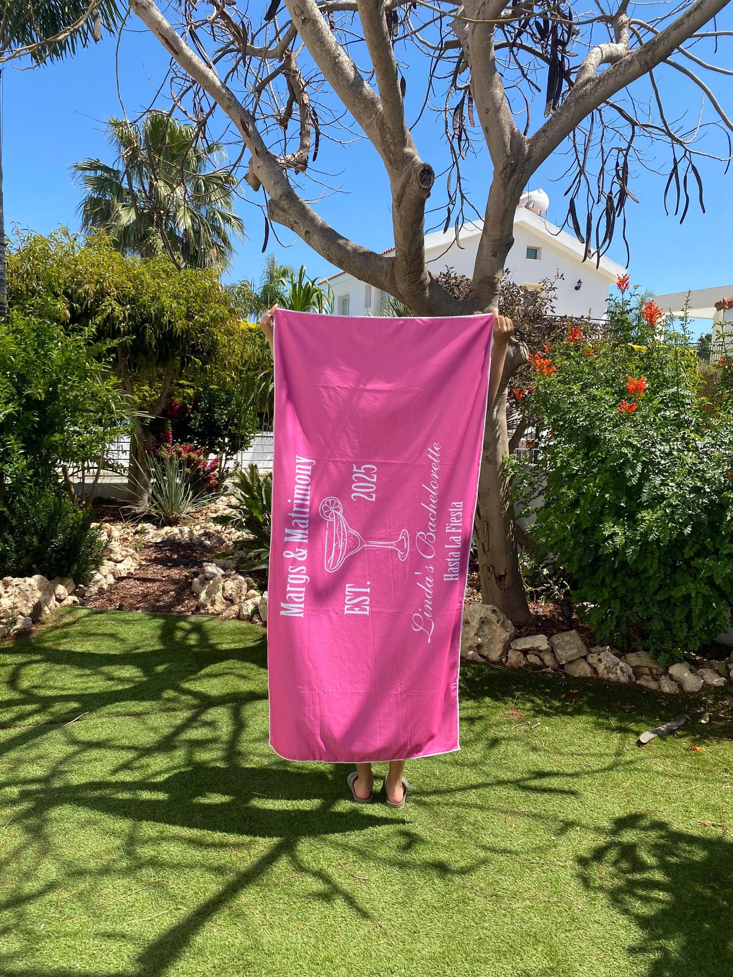 Margs + Matrimony Custom Name Microfiber Beach Towel