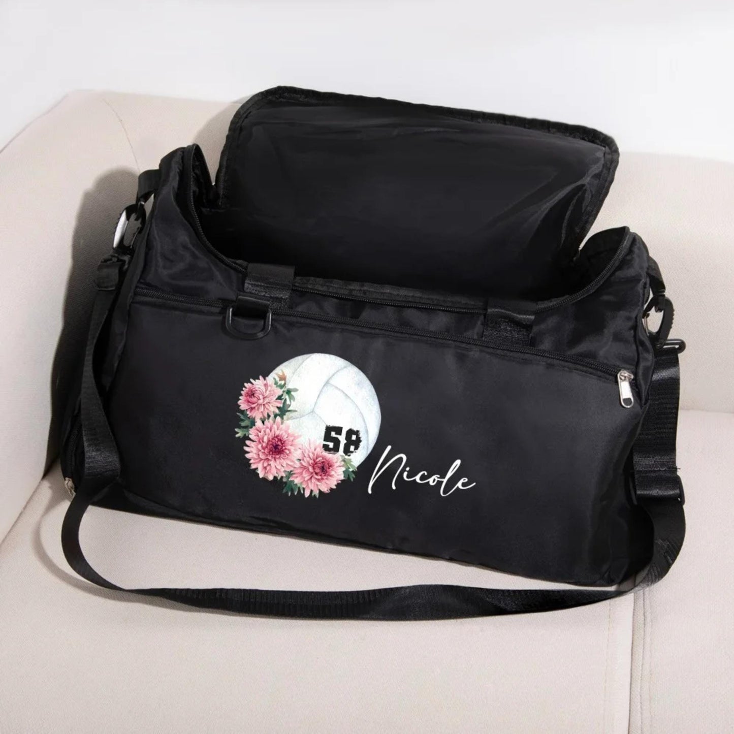 Custom Name Volleyball Duffle Bag