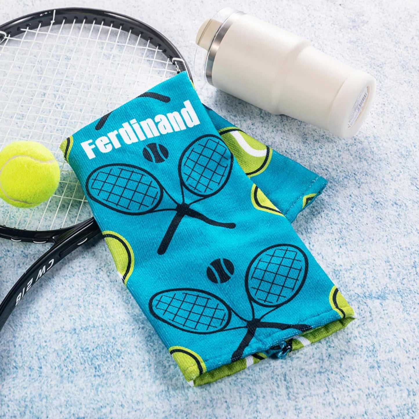 Personalized Microfiber Tennis Towel with Name